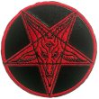 画像1: Satanic Circle / Red / バフォメット / アイロンパッチ【KREEPSVILLE 666】 (1)