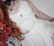 画像2: white cocktail lace strap dress/ワンピース【DARK IN LOVE】 (2)