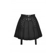 画像2: Black / Punk rock double buckle pleated skirt / スカート【DARK IN LOVE】 (2)