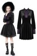 画像1: Witch college purple shirt collar velvet dress / ワンピース【DARK IN LOVE】 (1)