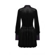 画像3: Witch college purple shirt collar velvet dress / ワンピース【DARK IN LOVE】 (3)