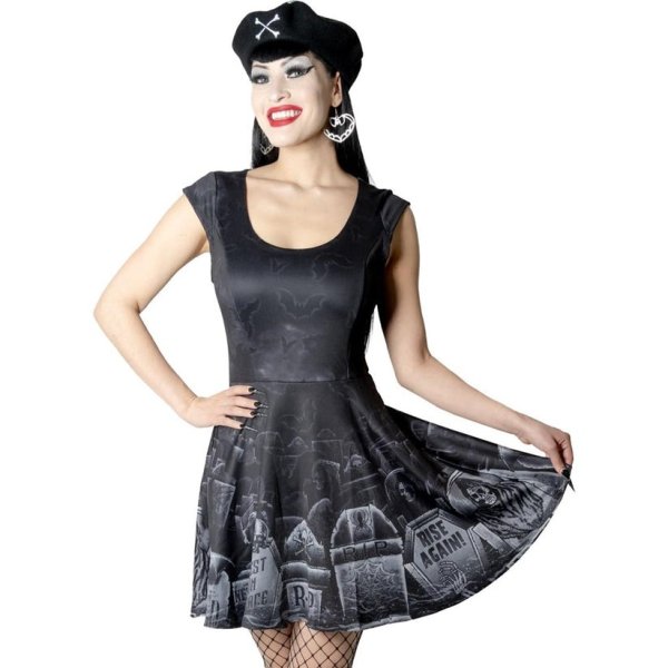 画像1: Tombstone Bats Skater Dress / ワンピース【KREEPSVILLE 666】 (1)