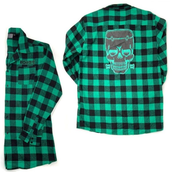 画像1: 【Mens】Franken Monster Green Flannel / シャツ【KREEPSVILLE 666】 (1)