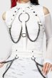 画像2: BAPHOMET BONES HARNESS / WHITE / ハーネスベルト【KILL STAR】 (2)