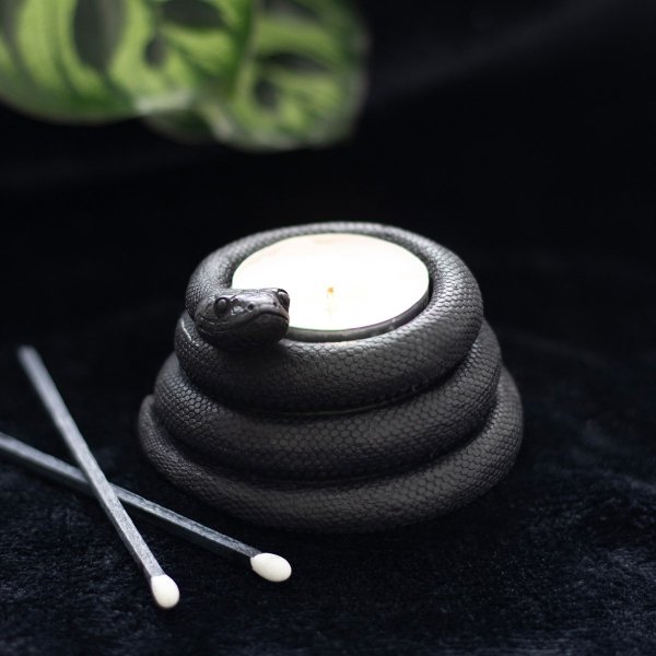 画像1: SNAKE TEALIGHT CANDLE HOLDER / キャンドルホルダー【GOTHIC HOMEWARE】 (1)