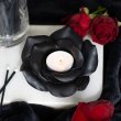 画像1: BLACK ROSE RESIN TEALIGHT / キャンドルホルダー【GOTHIC HOMEWARE】 (1)