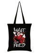 画像1: Wait and Feed Black Tote Bag / エコバッグ【GRINDSTORE】 (1)