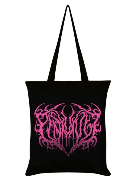 画像1: Parasite Black Tote Bag / Pinku Kult  / エコバッグ【GRINDSTORE】 (1)