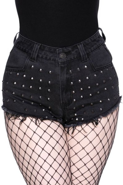 画像1: Liberty Studded Shorts / ショートパンツ【KILL STAR】 (1)