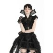 画像2: Gothic queen stand-up collar lace cape / ケープ【DARK IN LOVE】 (2)