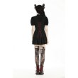 画像4: Gothic pleated collar blood-like crystal buttons dress / ワンピース【DARK IN LOVE】 (4)