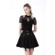 画像4: Black / Punk rock double buckle pleated skirt / スカート【DARK IN LOVE】 (4)