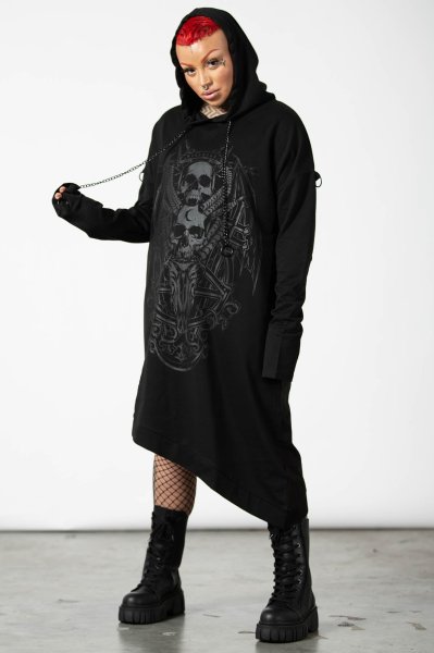 画像1: 🔥SALE🔥 Dispare Asymmetrical Hoodie / パーカー【KILL STAR】 (1)