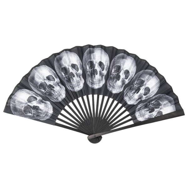 画像1: Anatomical Skull Fabric Fan / Mサイズ / 扇子【KREEPSVILLE 666】 (1)