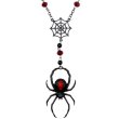 画像2: Black Widow Spider Rosary Charm Necklace / ネックレス【KREEPSVILLE 666】 (2)