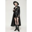 画像2: Black deep sea hunter leather long coat / ロングジャケット【DARK IN LOVE】 (2)