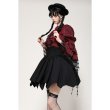 画像8: Black minimalist batwing high-waisted a-line skirt / スカート【DARK IN LOVE】 (8)