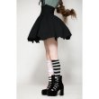 画像4: Black minimalist batwing high-waisted a-line skirt / スカート【DARK IN LOVE】 (4)