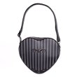 画像1: Pinstripe Heart Shoulder Bag / ショルダーバッグ【Rock Rebel】 (1)