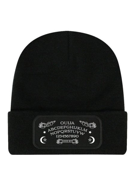 画像1: Ouija Black Beanie / ニット帽【GRINDSTORE】 (1)