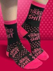 画像1: Twisted Soles Too Tired For This Shit Adult Socks /Pink/ ソックス【GRINDSTORE】 (1)