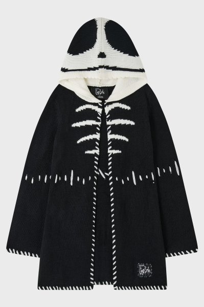 画像1: Scraps Hooded Cardigan / フードカーディガン【KILL STARxCORPSE BRIDE】 (1)