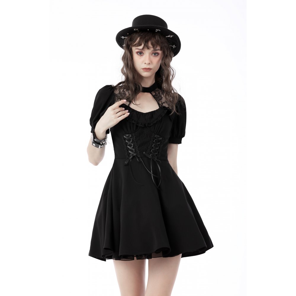 Rock girl lace-up dress / ワンピース【DARK IN LOVE】 | Spider Rock Web