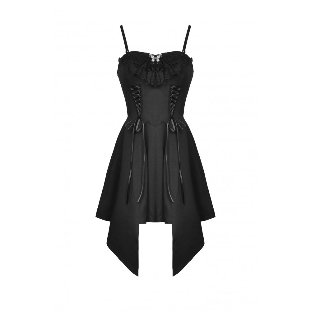 Gothic lady ruffle bust strap dress / ワンピース【DARK IN LOVE