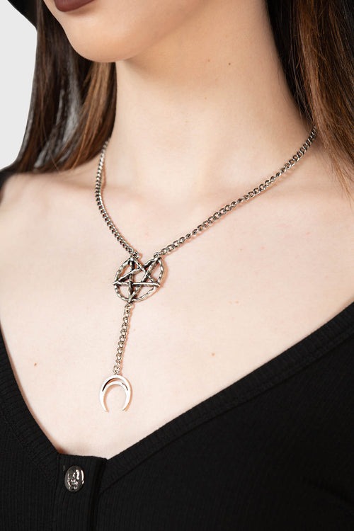 PENTAGRAM MOON DROP CHOKER / ネックレス【KILL STAR】 | Spider Rock Web